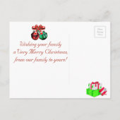 Polka Dot Kerstfamilie Foto Briefkaart (Achterkant)