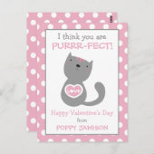 Polka Dot Kitty Cat heeft de Kaarten van Valentijn (Voorkant / Achterkant)