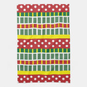 Polka Dot Kleurrijke Strepen Polka Dot Theedoek (Verticaal)