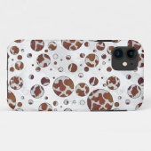 Polka Dot Koe Brown and White Print Case-Mate iPhone Case (Achterkant (horizontaal))