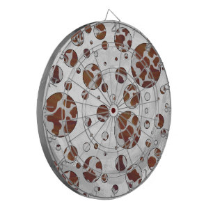 Polka Dot Koe Brown and White Print Dartbord