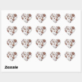 Polka Dot Koe Brown and White Print Hart Sticker (Vel)