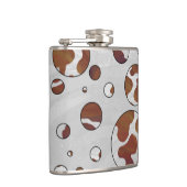 Polka Dot Koe Brown and White Print Heupfles (Rechts)