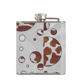 Polka Dot Koe Brown and White Print Heupfles (Achterkant)