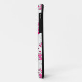 Polka Dot Koe Roze en Wit Case-Mate iPhone Case (Achterkant/links)
