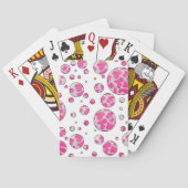 Polka Dot Koe Roze en Wit Pokerkaarten (Achterkant)