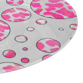 Polka Dot Koe Roze en Wit Snijplank (Hoek)