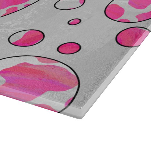 Polka Dot Koe Roze en Wit Snijplank (Hoek)