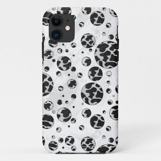 Polka Dot Koe zwart-wit afdrukken Case-Mate iPhone Case (Achterkant)