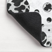 Polka Dot Koe zwart-wit afdrukken Muismat (Hoek)