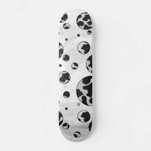 Polka Dot Koe zwart-wit afdrukken Persoonlijk Skateboard