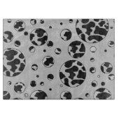 Polka Dot Koe zwart-wit afdrukken Snijplank (Voorkant)