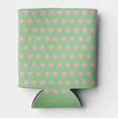 Polka Dot Koelbox (Sage Green & Pastel Pink) Blikjeskoeler (Voorkant)