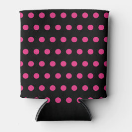 Polka Dot Koelbox (Zwart & Neon Roze) Blikjeskoeler