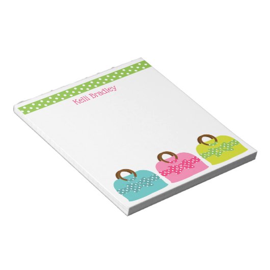 Polka Dot koopt gepersonaliseerd Notitieblok (Schuin)