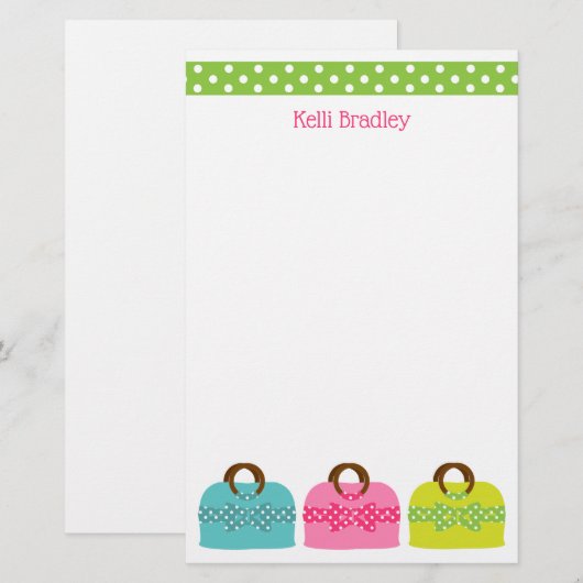 Polka Dot koopt gepersonaliseerde schrijfbenodigdh (Voorkant / Achterkant)