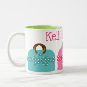 Polka Dot koopt gepersonaliseerde stekker Tweekleurige Koffiemok (Links)