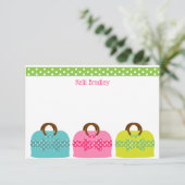 Polka Dot koopt persoonlijke notitiekaarten (Staand voorkant)