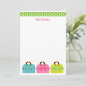 Polka Dot koopt persoonlijke notitiekaarten (Staand voorkant)