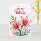 Polka Dot Koraal Bloem Kaart (Gele Bloem)