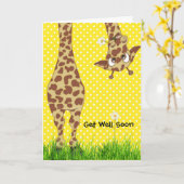Polka Dot krijgt snel weer Giraffe Kaart (Gele Bloem)