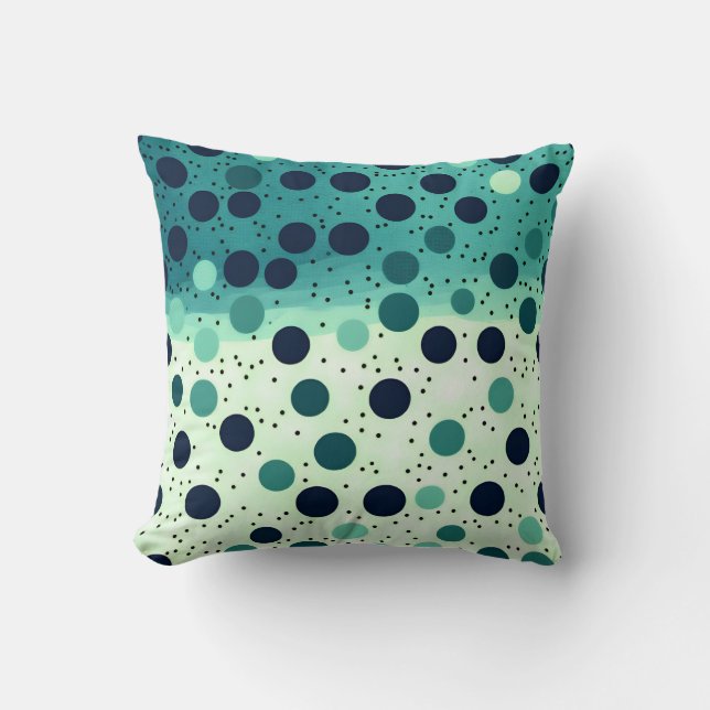 Polka Dot kussen en kussen met levendige kleuren (Voorkant)