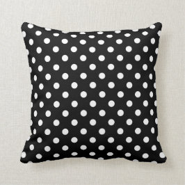Polka Dot Kussens in zwart-wit