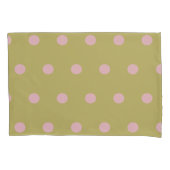 Polka Dot Kussensloop (Goud & Pastel Roze) (Voorkant)