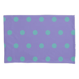 Polka Dot Kussensloop (Lavendel & Aqua)