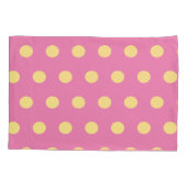 Polka Dot Kussenslopen (roze & zacht geel) (Achterkant-Links)