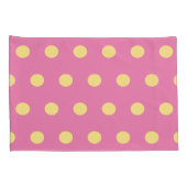 Polka Dot Kussenslopen (roze & zacht geel) (Achterkant-Rechts)