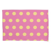 Polka Dot Kussenslopen (roze & zacht geel) (Voorkant-Links)