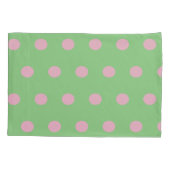 Polka Dot Kussenslopen (Sage Green & Pastel Pink) (Achterkant-Links)