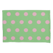 Polka Dot Kussenslopen (Sage Green & Pastel Pink) (Voorkant-Links)