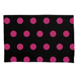 Polka Dot Kussenslopen (Zwart & Neon Roze)