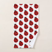 Polka Dot Lady Bugs Cute Animals Girl Baby shower Bad Handdoek (Handdoek)