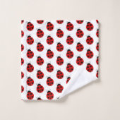 Polka Dot Lady Bugs Cute Animals Girl Baby shower Bad Handdoek (Wasdoekje)