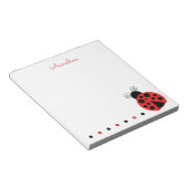Polka Dot Ladybug Persoonlijk Notitieblok (Schuin)