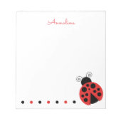 Polka Dot Ladybug Persoonlijk Notitieblok (Voorkant)