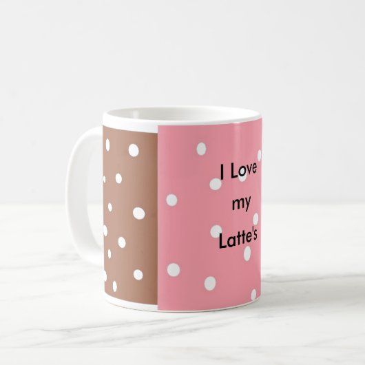 Polka Dot Latte - mok (Voorkant links)