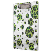 Polka Dot Leopard Black en Green Klembord (Links)