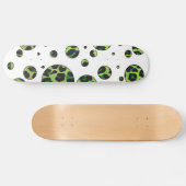 Polka Dot Leopard Black en Green Persoonlijk Skateboard (Horizontaal)