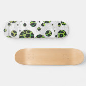 Polka Dot Leopard Black en Green Skateboard (Horizontaal)