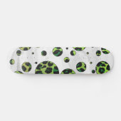 Polka Dot Leopard Black en Green Skateboard (Horizontaal)