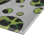 Polka Dot Leopard Black en Green Snijplank (Hoek)