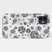 Polka Dot Leopard Black en White Design Case-Mate iPhone Case (Achterkant (horizontaal))