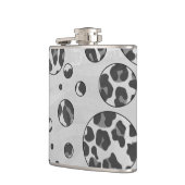 Polka Dot Leopard Black en White Design Heupfles (Links)
