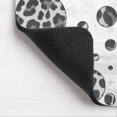 Polka Dot Leopard Black en White Design Muismat (Hoek)