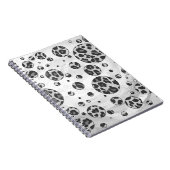 Polka Dot Leopard Black en White Design Notitieboek (Rechterzijde)