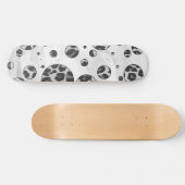 Polka Dot Leopard Black en White Design Skateboard (Horizontaal)